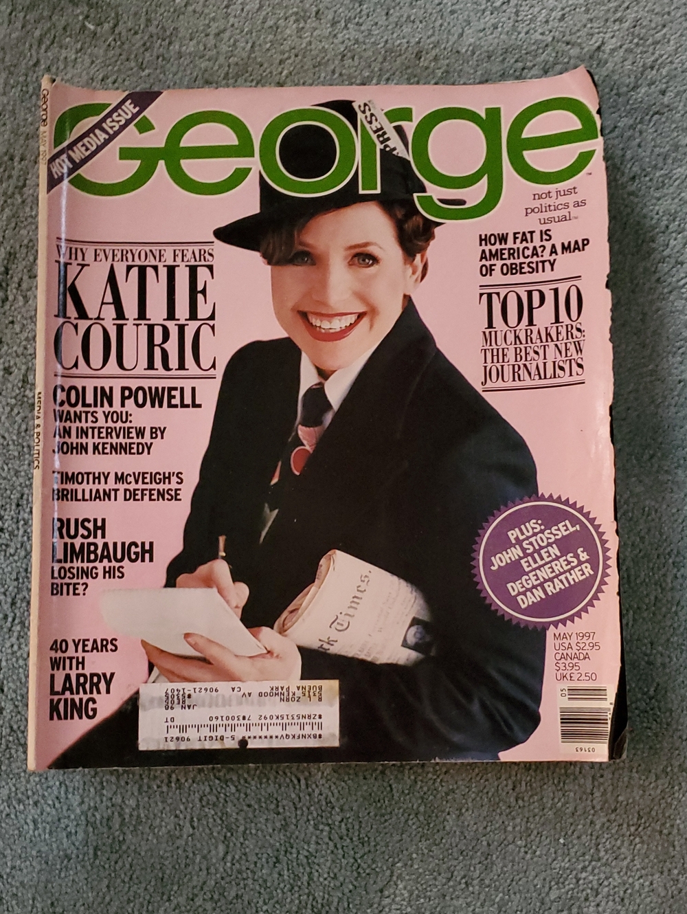 GEORGE Magazine, May, 1997 Katie Couric Cover